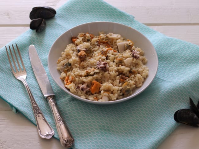 Risotto aux fruits de mer délicieusement iodé