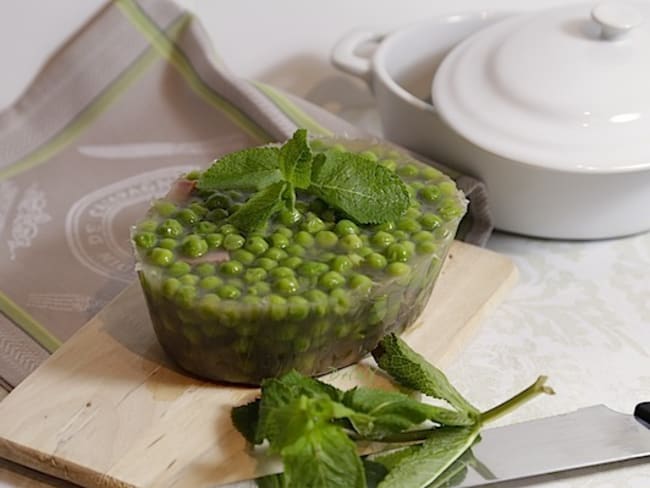 Terrine de petits pois et jambonneau