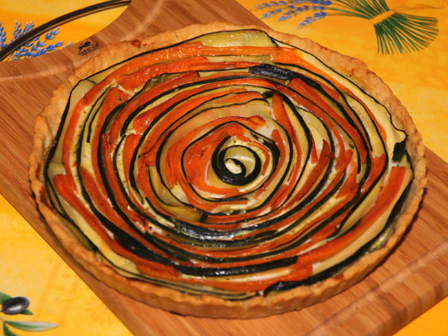 Tarte spirale aux courgettes et carottes