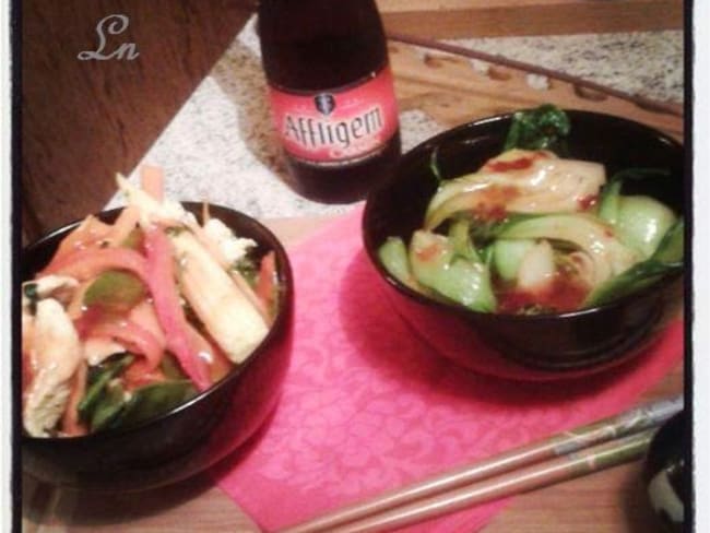 Wok de légumes et poulet à la Coriandre