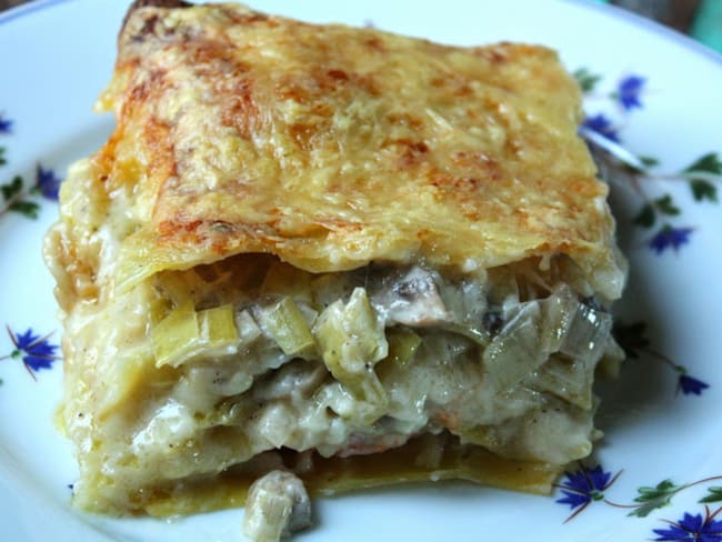 Lasagnes aux crevettes et noix de Saint-Jacques