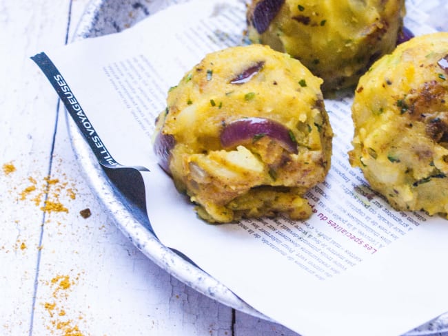 Boulettes à l’indienne fourrées au poulet Korma