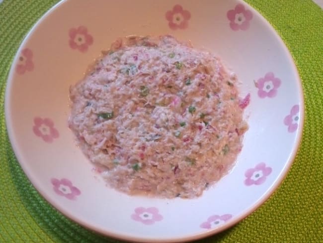 Tartare de radis au maquereau