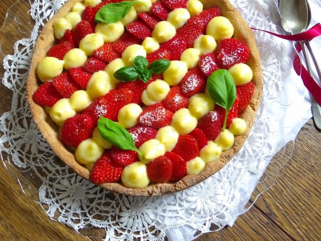 Tarte pâtissière aux fraises