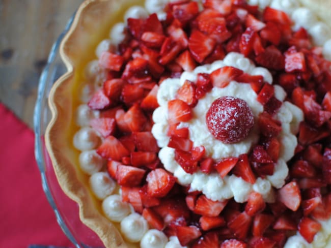 Tarte aux fraises légère