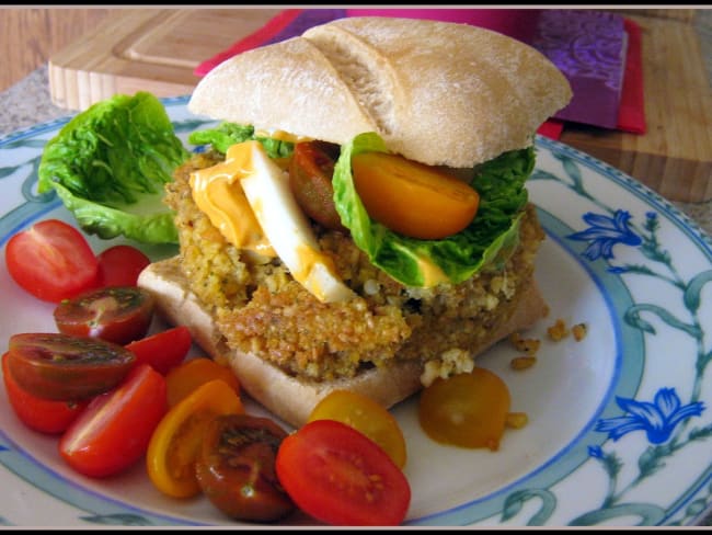 Burgers de pois chiches et de millet