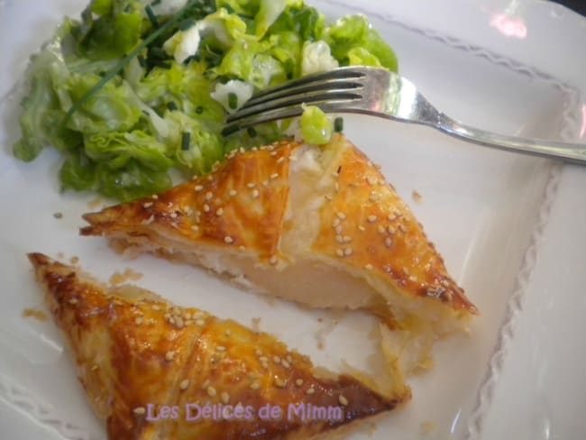 Feuilleté chèvre, poire et sirop de Liège