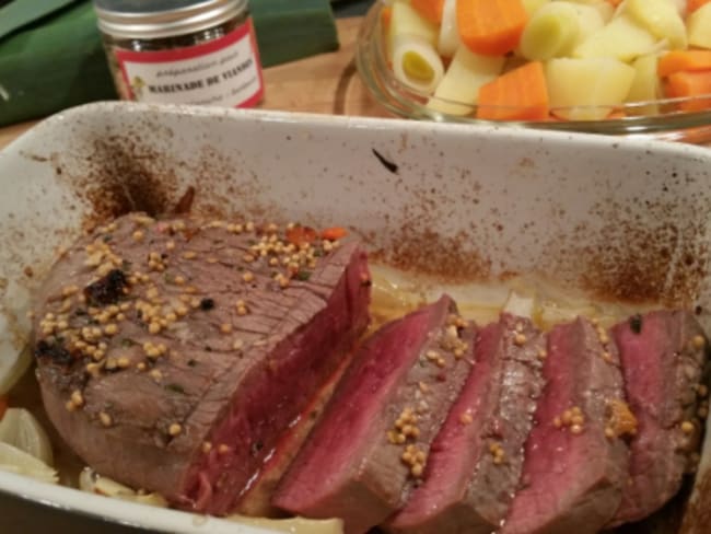 Rôti de bœuf en marinade