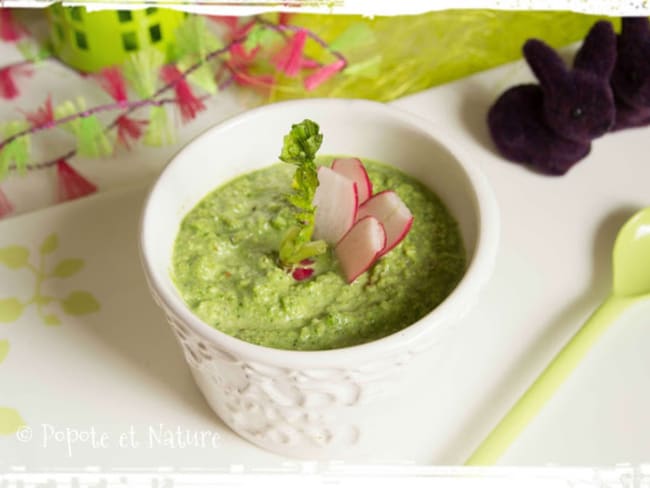 Pesto de fanes de radis au chou fleur et aux amandes