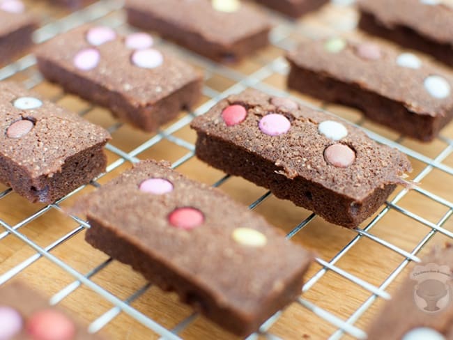 Financiers au chocolat et au Smarties