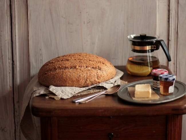 Pain au Son de Blé Cuit en Cocotte