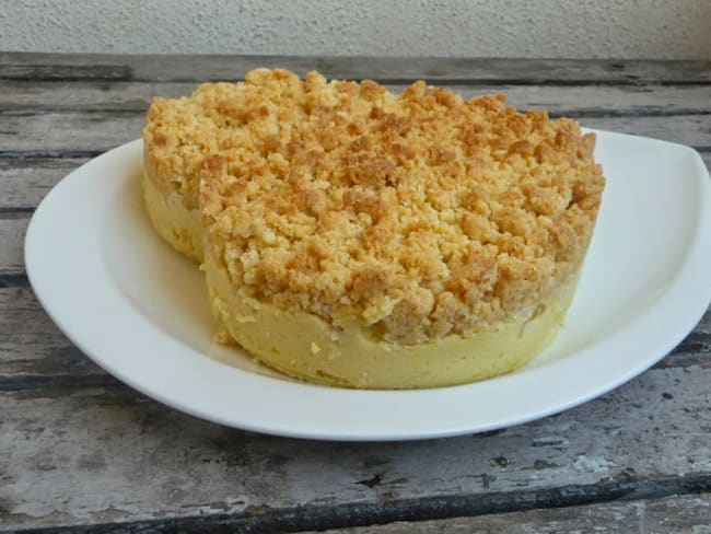 Flamble coco ananas moitié flan moitié crumble