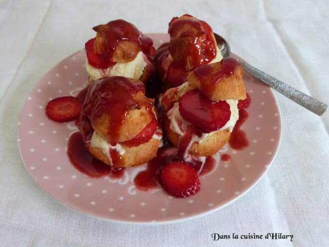 Profiteroles à la fraise