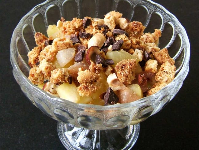 Crumble express pommes-poires