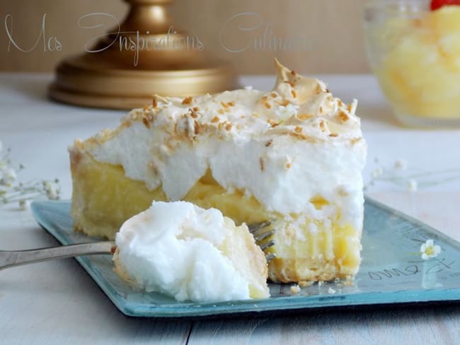 Tarte a la noix de coco et ananas meringuée