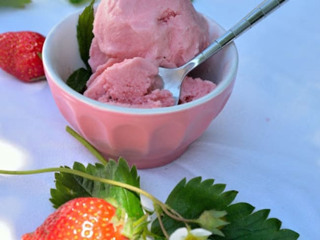 Glace aux fraises de Plougastel