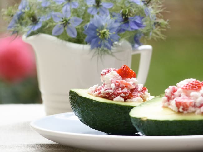 Salade sucrée salée aux fraises