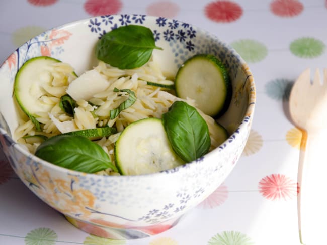 Salade de pâtes avoine aux légumes verts