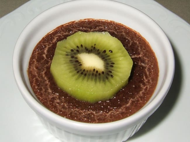 Semoule chocolatée au kiwi