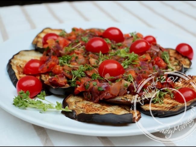 Salade d’aubergine et tomate