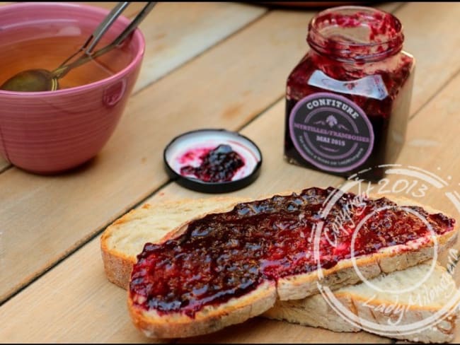 Confiture myrtilles et framboises