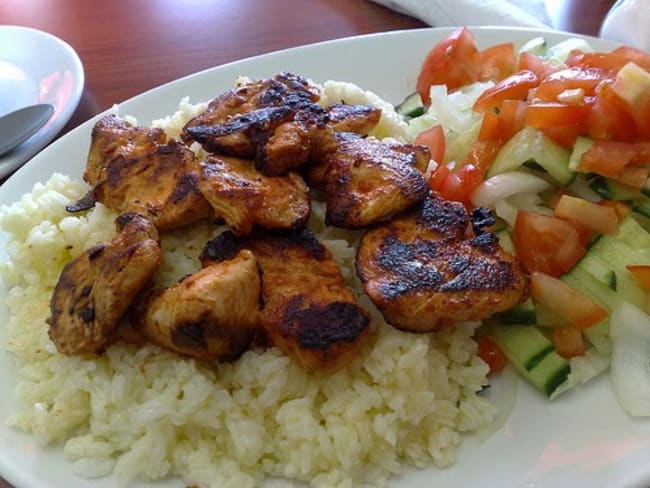 Brochettes de poulet saveurs citron et coriandre