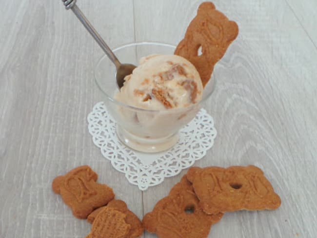 Glace bananes et spéculoos au fromage blanc