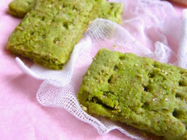 Shortbreads au thé matcha