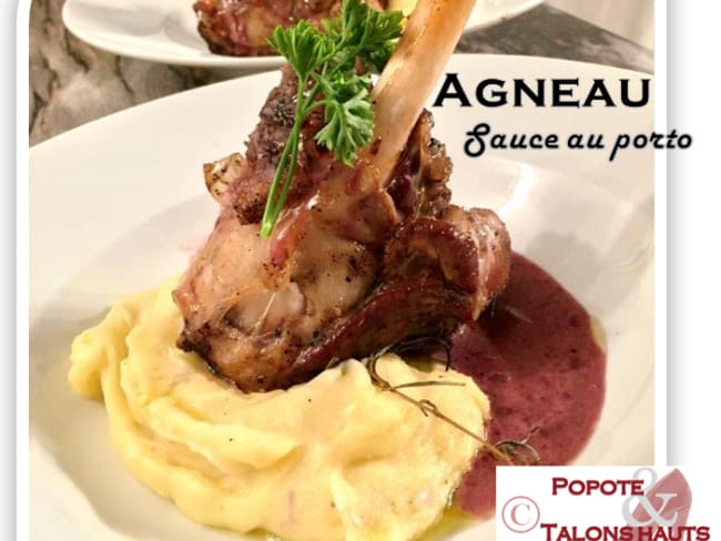 Souris d’agneau, sauce au porto et fromage bleu