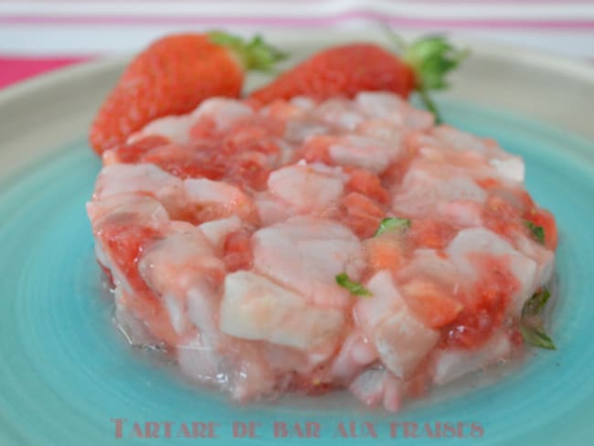 Tartare de bar aux fraises