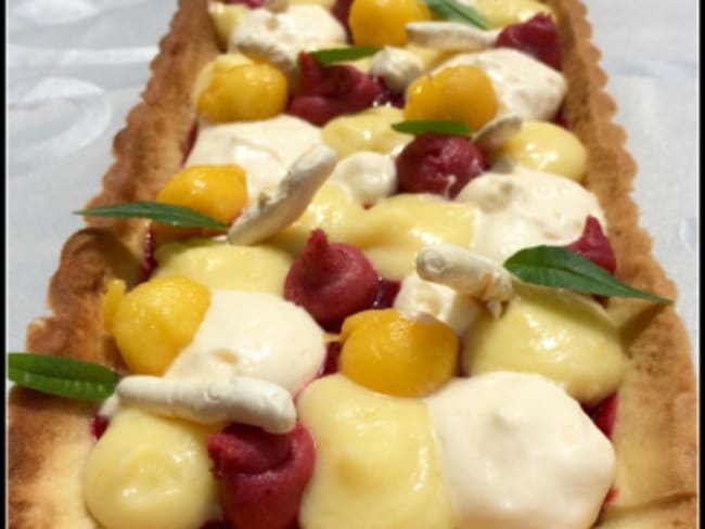 Tarte citron framboise mascarpone