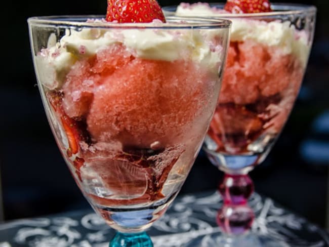 Sorbet aux fraises