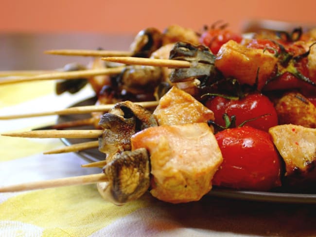 Brochettes de poulet Miel et Paprika