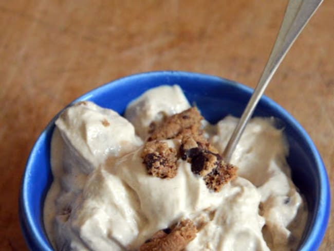 Frozen yogurt cookies et caramel