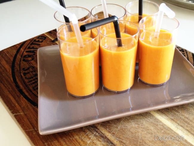 Gaspacho de poivrons au chorizo