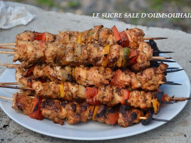 Brochettes de poulet à l'indienne