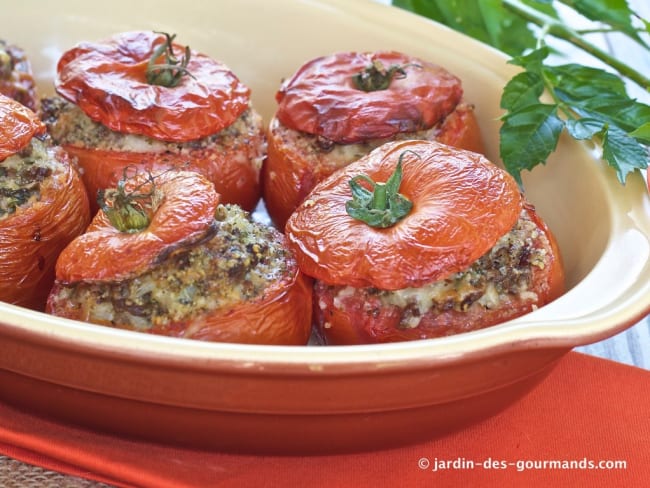 Tomates farcies veau et boeuf