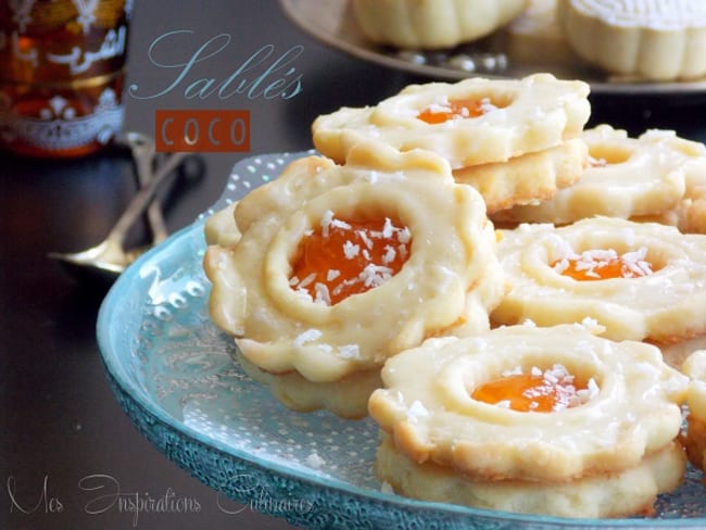 Sablés noix de coco et confiture