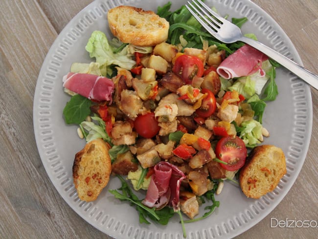 Salade de Poulet et Pomme de terre aux poivrons