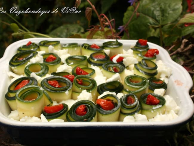 Gratin de courgettes aux tomates confites