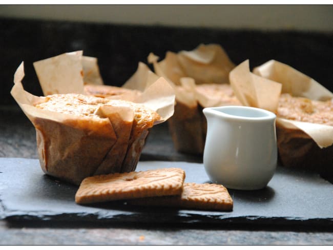 Muffins au café, coeur de spéculoos