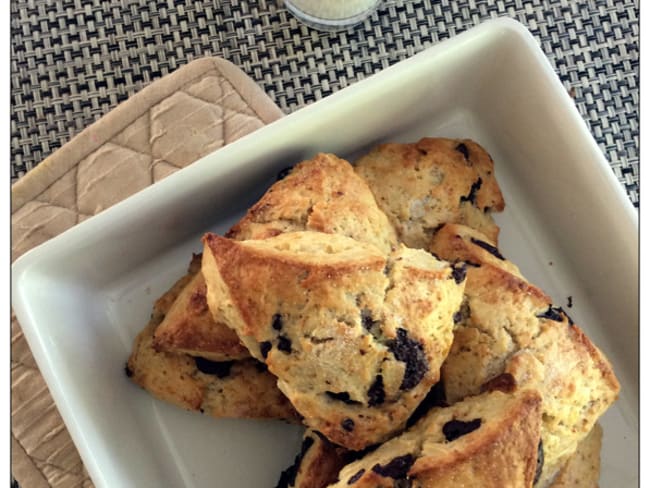 Scones aux pépites de chocolat