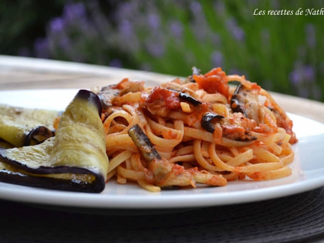 Pâtes linguine à la norma