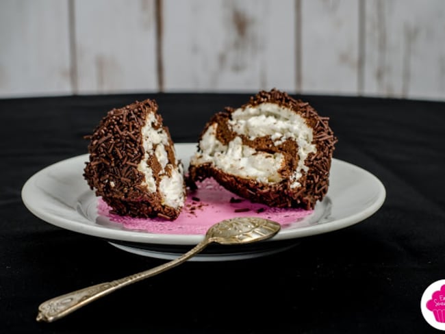 Merveilleux au chocolat et chocolat blanc