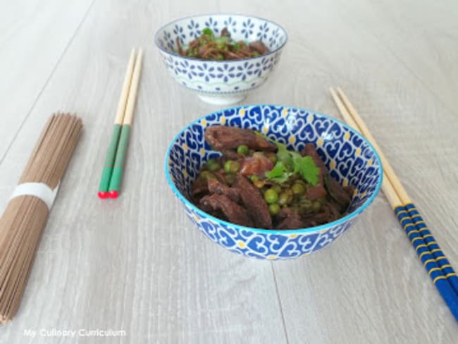 Hampe de boeuf aux nouilles soba