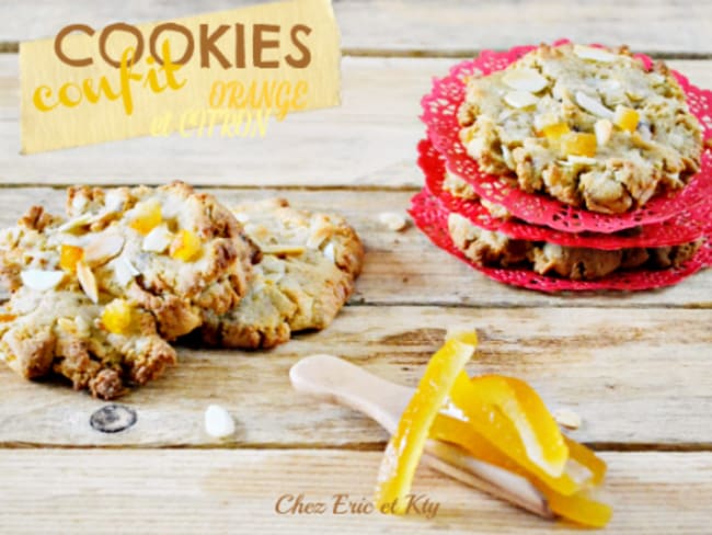 Cookies amandes au citron et orange confits