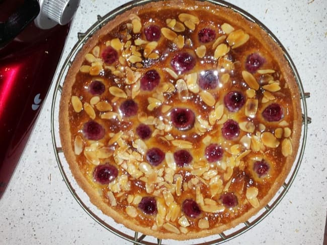 Tarte amandine aux framboises