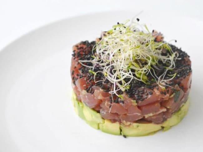 Tartare de thon, avocat, wasabi