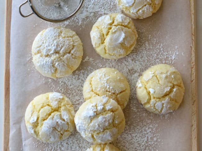 Biscuits craquelés au citron ou lemon crinkles