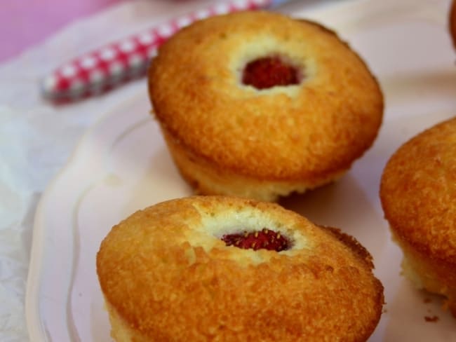 Petits gâteaux à la noix de coco et à la fraise